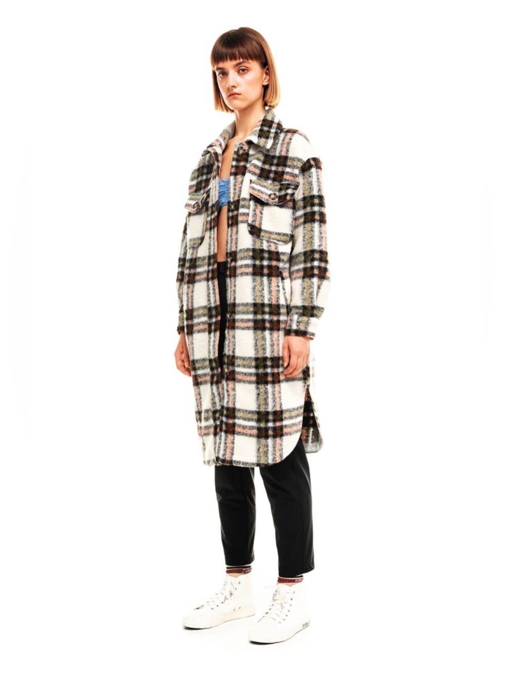 Sans Souci Plaid Shacket